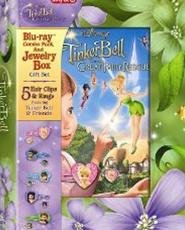 Tinkerbell and the Great Fairy Rescue 2 Disc Blu-ray / DVD Combo Gift Set Includes: jewelry box with 5 hair clips and rings featuring Tinker Bell and friends