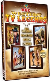 NBC Western TV Legends - 4 of the first episodes of the longest running TV Westerns! The Virginian, Laredo, Laramie, Wagon Train!