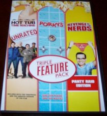 HOT TUB TIME MACHINE + PORKY'S + REVENGE OF THE NERDS DVD Triple Feature Pack (3 Great Comedys Togehter 1 DVD Set)