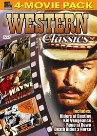 Western Classics 4 pack - Kid Vengeance, Rage at Dawn, Death Rides a Horse, Riders of Destiny