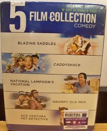 BLAZING SADDLES/CADDYSHACK/VACATION/GRUMPY OLD MEN/ACE VENTURE PET DETECTIVE 5 Film DVD Comedy Collection Set (5 Great Comedy's 1 DVD Set)