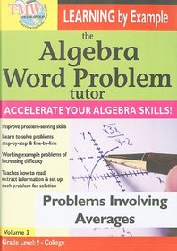 Algebra Word Problem Tutor: Problems Involving