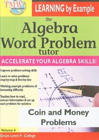 Algebra Word Problem Tutor: Coin & Money Problems