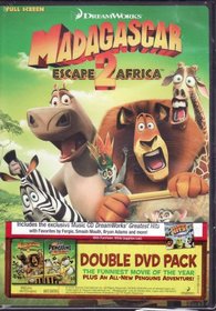 Madagascar 2 Escape To Africa DVD LIMITED EDITION 3 DISC SET Includes: Madgascar Escape To Africa DVD, The Penguins of Madagascar DVD, & Music CD Dreamworks' Greatest Hits Featuring Fergie, Smash Mouth, Bryan Adams, The Archies, Boys II Men, Reel 2 Reel, 