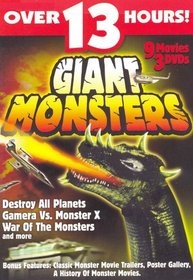 {9 Movies / Over 13 Hours} Gamera Vs. Monster X / Gamera Vs. Gaos / Yongary, Monster From the Deep / Warning From Space / Destroy All Planets / War of the Monsters / Gamera the Invincible / the Giant Gila Monster / Monster From a Prehistoric Planet