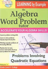 Algebra Word Problem Tutor: Quadratic Equations