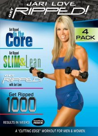 Jari Love: Get Ripped 4-Pack, Includes Get Ripped, Ripped to the Core, Ripped 1000, Slim & Lean