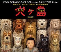Isle Of Dogs Blu-ray + Digital Hd + Collectible Gift Set W/ 6 Figurines