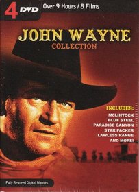 John Wayne Collection : Mclintock; Blue Steel; Paradise Canyon; Star Packer; Lawless Range; and More. 4 DVDs, Over 9 Hours, 8 Films, Fully Restored Digital Masters