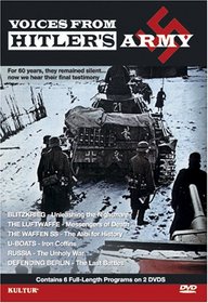 Voices From Hitler's Army 2 Disc Set - Blitzkrieg, Luftwaffe, Waffen SS, U Boats, Russia - The Unholy War, Defending Berlin