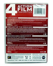 4 Movies: Cast Away / the Last of the Mohicans / Master and Commander the Far Side of the World / Kingdom of Heaven - 4 Great Films