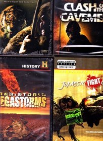 The History Channel Mega Dinosaur Collection : Jurassic Fight Club Complete Season One Box Set , Prehistoric Megastorms Box Set , Clash Of The Cavemen , Journey To 10,000 BC : 8 Discs Box Set Over 17 Hours
