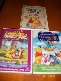 Winnie the Pooh Anniversary 25th Edition, Growing up with Winnie the Pooh, and Winnie the Pooh and Springtine with Roo