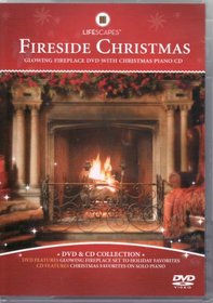 Fireside Christmas DVD and CD - Glowing Fireplace DVD With Christmas CD