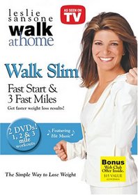 Leslie Sansone's Walk At Home Walk Slim - Fast Start 1 & 2 Mile Walk / 3 Fast Miles (2-DVD)
