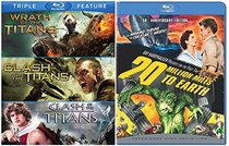 Ray Harryhausen Set - 20 Million Miles to Earth & Clash of the Titans (1981) PLUS Clash of the Titans (2010) & Wrath of the Titans 4-Movie Blu-ray Bundle