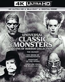 Universal Classic Monsters: Icons of Horror Collection (The Mummy / The Bride of Frankenstein / Phantom of the Opera / Creature from the Black Lagoon) [4K UHD]