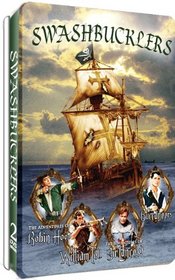 Swashbucklers - 2 DVD Set in Embossed Tin! Robin Hood, William Tell, The Buccaneers and Sir Lancelot!