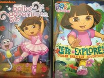 Dora The Explorer 2 Pack DVD Set - Nickelodeon Dora's Ballet Adventures DVD / Let's Explore! Dora's Greatest Adventures