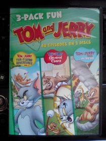 Tom and Jerry 3 Pack Fun DVD SET - 40 Episodes on 3 Discs Includes Fur-flying Adventures Vol 1, Greatest Chases Vol 2, and Tom and Jerry Tales Vol. 1