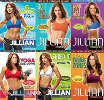 Jillian Michaels 6 DVD Set. 30 Day Shred/Banish Fat Boost Metabolism/No More Trouble Zones/Yoga Meltdown/6 Week Six-pack/Shred-It With Weight