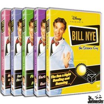Bill Nye the Science Guy 5-Disc Collection Volume 2 (Flowers & Plants, Earth's Crust & Earthquakes, The Sun & Light Bending & Bouncing, Inventions & Do-It-Yourself Science, Magnetism & Chemical Reactions)