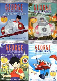 George Shrinks (4 pack) Zoopercar Caper (Vol. 1)/Sunken Treasures (Vol. 2)/George vs. Space Invaders (Vol. 3)/Snowman's Land (Vol. 4)