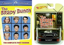 TV Car Icons Bundle - Brady Bunch Season 1 DVD and Hot Wheels '56 Chevy Bel Air 1:64 Diecast Car