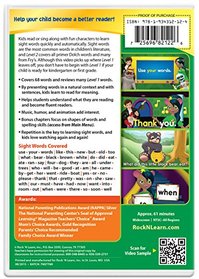 Sight Words Level 2 DVD by Rock 'N Learn: 65+ words includes all primer Dolch words and many Fry words