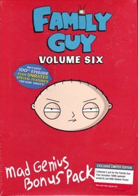 Family Guy Mad Genius Bonus Pack Volume 6 DVD Set LIMITED EDITION Collector's Set - Includes 100th Episode Script & Lois Kills Stewie Poster