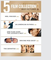 Best of Warner Bros. 5 Film Collection Best Pictures ( The Departed / Driving Miss Daisy / One Flew Over the Cuckoo's Nest / Mrs. Miniveran / An American in Paris )