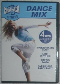 Crunch Fitness Dance Mix 4 DVD Workout set Includes Cardio Blast / Latin Rhythms / Cardio Salsa / Fat Burning Dance Party