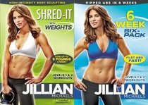 Jillian Michaels 2 DVD Set. 6 Week Six-pack/Shred-It With Weight