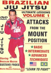 Brazilian Jiu Jitsu "Ultimate Lessons" Volume 1, Attacks From The MOUNT Position: Basic, Intermediate, Advanced Techniques!