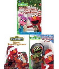 Sesame Street Christmas Pack(Christmas Carol/Elmo Saves Christmas/Elmo's Christmas Countdown)(3Pack)