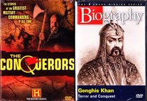 The Conquerors the Greatest Military Commanders of All Time 12 History Channel Episodes , Biography Genghis Khan : 4 Disc Box Set : Over 10 Hours