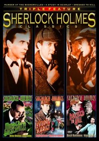 Sherlock Holmes Classics Triple Feature (Murder at the Baskervilles / A Study in Scarlet / Dressed to Kill)