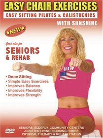 Seniors Exercise DVD: Senior / Elderly Sitting Exercises DVD, Easy Sitting PILATES Strength, Rehab & Physical Therapy. Seniors Elderly Exercises DVD. This Sitting Seniors Fitness DVD is Good also for Easy Osteoporosis Exercises, Diabetes Exercises, Arthri
