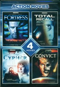 4 Movie Pack Action Movies: Fortress; Total Recall 2070; Cypher; Convict