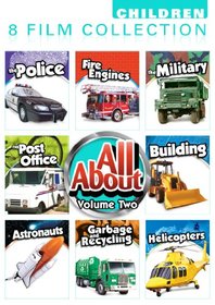 All About 8 Pack Volume 2: Police, Fire Engines, Military, The Post Office, Building, Astronauts, Helicopters, Garbage & Recycling