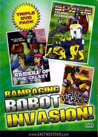 Space Transformers+star Warrior+raiders of the Galaxy"rampaging Robot Invasion"[triple Dvd Pack][animated][vintage Cartoons]