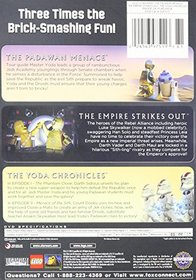 3 Lego Movie Collection DVD Star Wars The Padawan Menace, The Empire Strikes Out and The Yoda Chronicles