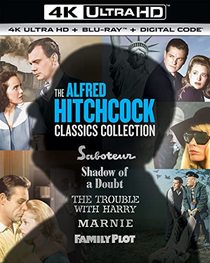The Alfred Hitchcock Classics Collection (Saboteur / Shadow of a Doubt / The Trouble with Harry / Marnie / Family Plot) - 4K Ultra HD + Blu-ray + Digital [4K UHD]