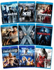 Marvel Blu-ray Bundle (X-Men, X-Men 2, X-Men 3, X-Men First Class, Wolverine, Fantastic Four, Fantastic Four 2, Daredevil, Elektra)