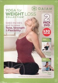 Gaiam Yoga For Weight Loss Collection 2 DVD Set Includes 15 Minute Results Yoga / Cardio Burn Yoga