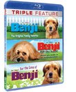 Benji Triple Feature BLU-RAY (Benji, Office the Leash and For the Love of..)