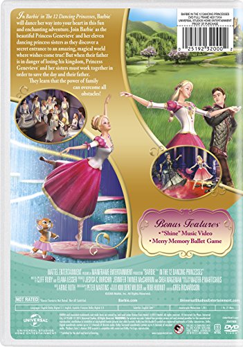 Barbie in The 12 Dancing Princesses DVD with Kelly Sheridan Catherine O Hara Nicole Oliver NR