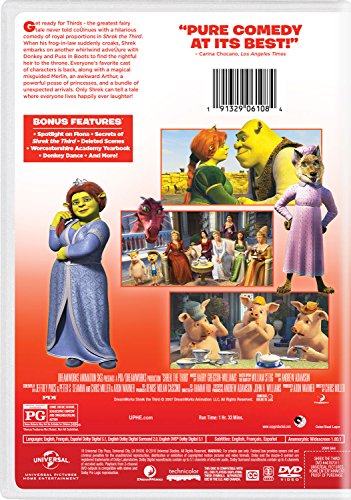 Shrek The Third Dvd With Mike Myers Eddie Murphy Cameron Diaz