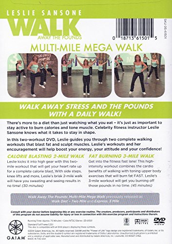 Leslie Sansone Walk Away the Pounds MultiMile Mega Walk DVD with Leslie  Sansone