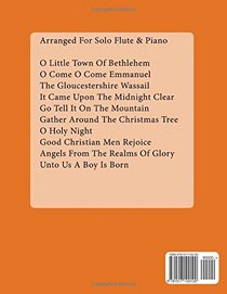 Christmas Carols For Flute With Piano Accompaniment Sheet Music Book 3: 10 Easy Christmas Carols For Solo Flute And Flute/Piano Duets (Volume 3)